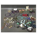 Large Eclectic Pierced Earrings Lot