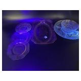 Pink Glowing Depression Jeanette Glass Platter
