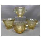 Amber Yellow Federal Glass Depression Glass