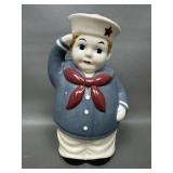 Vintage Ceramic Sailor Boy Piggy Bank 'jack Tar'