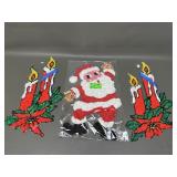 60s/70s Santa Christmas popcorn art