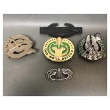 Vintage Military Insignia Pins & Badges