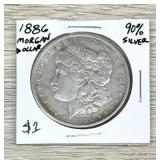 1886 Morgan Dollar 90% Silver Coin