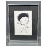 Vintage Framed Sketch Stylized Aquarius Art Print