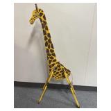 Vtg Handpainted Giraffe Wooden Kids Clothes Rack