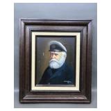Vtg David Pelbam Signed Sea Captain Framed Oil