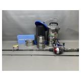Bird Feeder, Fishing Poles& Stainless Steel 4-tier
