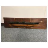 Handmade Vtg Clipper Ship Atlantic Queen Wall Decr
