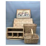 Vintage Woven Baskets & 3d Susie Wall Art