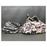 Preowned Coach Op Art Satin Hobo & Brooke Bag