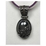 Sterling Silver & Hematite? Pendant Necklace