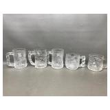 1995 Mcdonalds Batman Forever 3d Glass Mugs