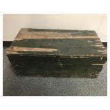 Vintage Us Military Wooden Trunk