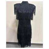 Hw Collections Flapper Fringe Dress Size 12