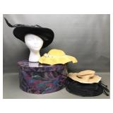 Vintage Draper Floral Hat, & More Vtg Hats