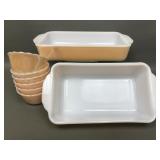 Vtg Fireking Lusterware Custard Cups & Casseroles