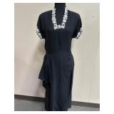 Sweet 1940's Beaded Peplum Ladies Dress