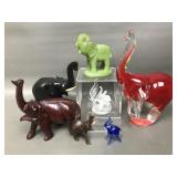 Vintage Glass Elephants, Carved Bone & More!