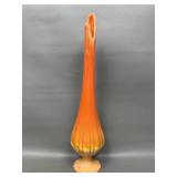 Mcm Le Smith Bittersweet Orange Swung Glass Vase