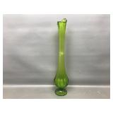 Mcm Le Smith Green Ribbed Swung Vase