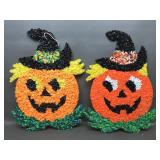 60s/70s pumpkin Halloween popcorn art