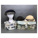 Vtg Charming Lady Hats & More Vintage Hats + Boxes