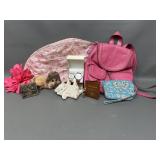 Vintage Ceramic Puppy Coin Bank & Vtg Needle Book