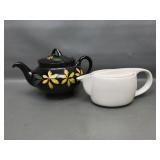 White Porcelain Streamlined Style Teapot + More