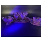 Glowing Jeannette Depression Glass Pink