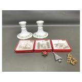 Vintage Gerold Porzellan Christmas Candlestick