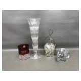 Vintage Glass Planter Holder & More