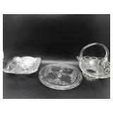 Vintage Pressed Glass Bowl, Tray & More