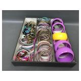 Eclectic Collection Of Costume Jewelry Bracelets