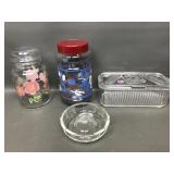 Vtg Maxwell House Jar, Francisan Desert Rose Glass