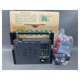 Vtg Sony Solid State Vhf 3 Band Radio In Box