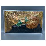 Vtg Mcm 3d Copper Relief Pretty Lady Wall Art