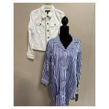 Ralph Lauren White Jean Jacket & Striped Pj Dress