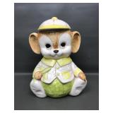 Vtg 1970s Treasure Craft Ceramic Mouse Cookie Jar