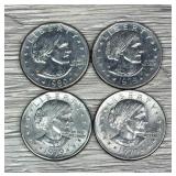 Lot Of (4) Susan B. Anthony Dollar Coins