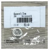 1964 Roosevelt Dime 90% Silver Littleton Coin Co.