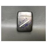 Antique Engraved Art Deco Metal Match Holder