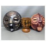 Handcrafted Ghanaian Decorative Wall Masks & Wood