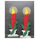 60s/70s holiday candles popcorn art