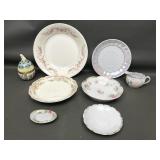 Vtg Bakerite Harker Rose Bowl & Others