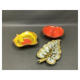 Vtg California Usa Divided Leaf Relish Dish & More