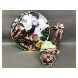John Wayne Figurine & Decorative Plate!