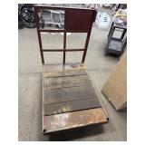 Vtg heavy-duty steel industrial warehouse cart