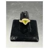 Sterling Silver Ring W Peridot? Stone