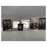 Antique Tin Type Photos & Metal Framed
