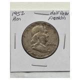 1952 Silver Ben Franklin Half Dollar